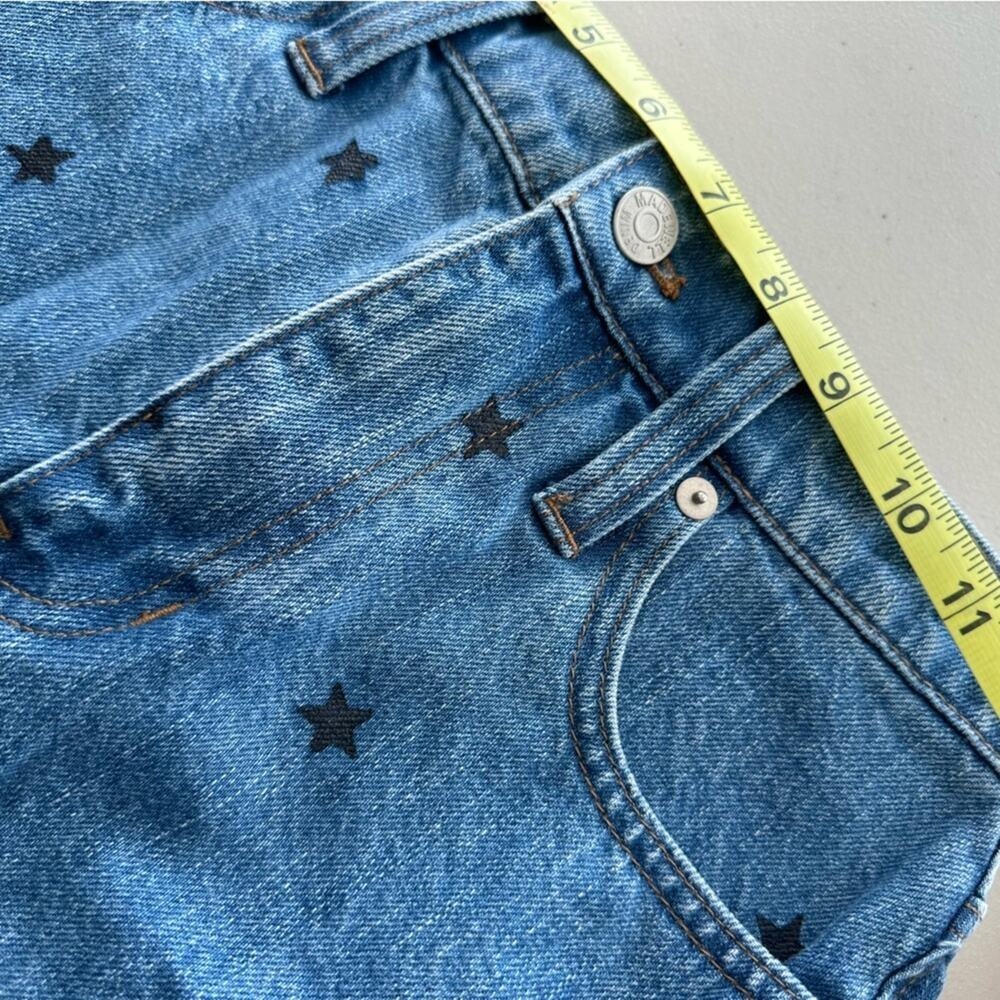 Madewell Rigid Denim A-Line Mini‎ Skirt Star Print 23 - Picture 7 of 8